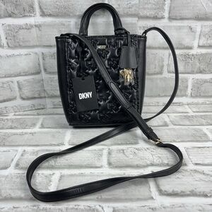 NEW DKNY Lexi Mini Black Crossbody Tote Purse with Handles